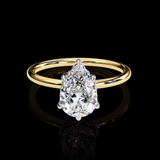 1.81 Carat Pear Cut LAB Diamond Solitaire Engagement Ring  GOLD