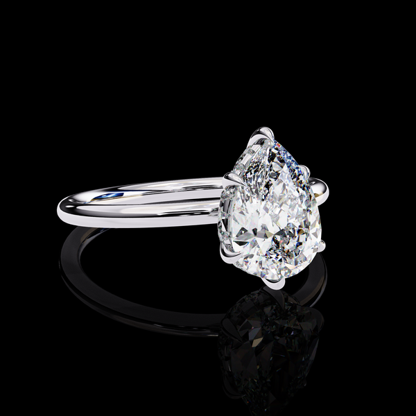 1.81 Carat Pear Cut LAB Diamond Solitaire Engagement Ring White Gold