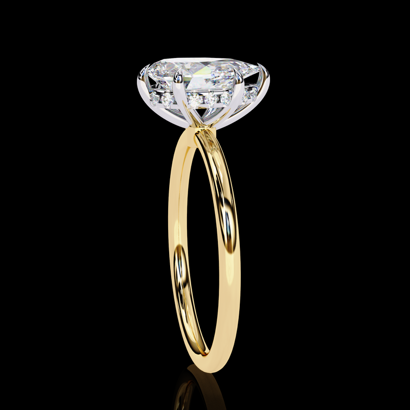 1.81 Carat Pear Cut LAB Diamond Solitaire Engagement Ring  GOLD