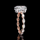 Side of Cartier Inspire Oval Cut Lab Diamond Wedding Ring for Elegant Women 