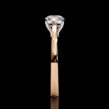 1.43 Carat Cushion Cut LAB Diamond Solitaire Engagement Ring ROSE GOLD