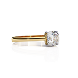 1.43 Carat Cushion Cut LAB Diamond Solitaire Engagement Ring GOLD