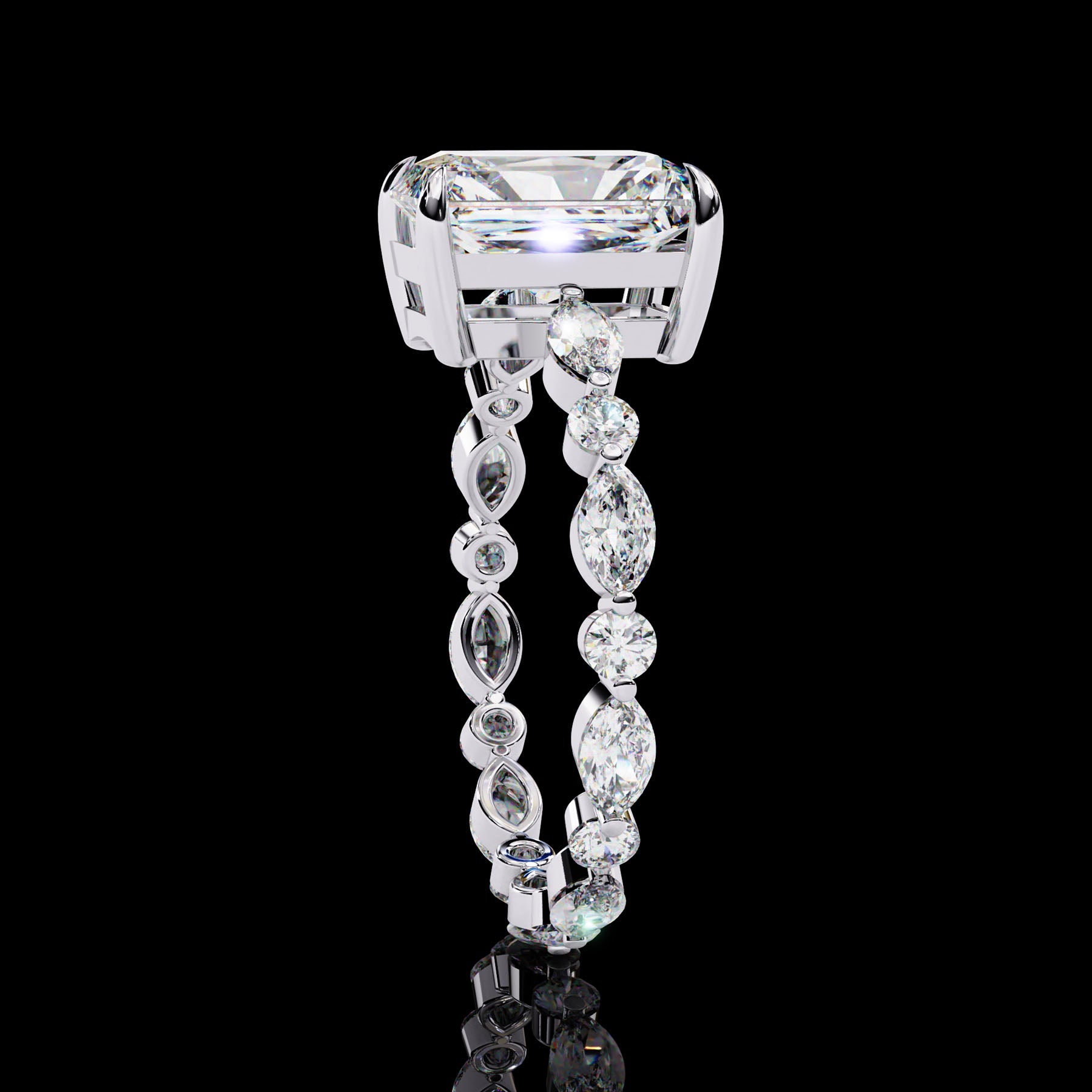 Main Stone

Color : FG
Clarity: VVS-VS

Shape: REDIANT

Carat Weight Main Stone : 2.80CT

Carat Weight Side Stone : .084CT

Type: Lab-Grown Diamond

SKU:MP6S

JewellBright Star White Gold