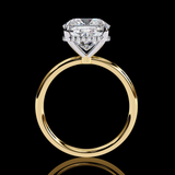 2.76 Carat Cushion Cut LAB Diamond Solitaire Engagement Ring  GOLD