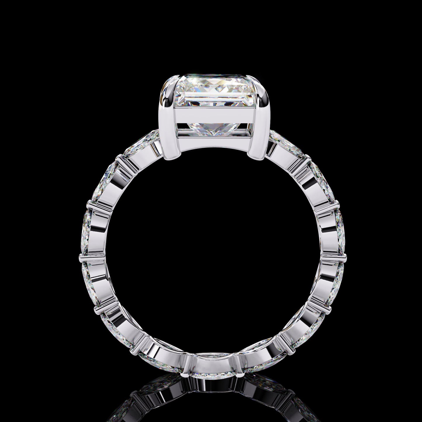 Buy Princess Solitaire Pavé Lab Diamond for Women Inspire from BVLGARI