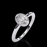 0.66 Carat Oval Cut LAB Diamond Solitaire Engagement Ring White Gold