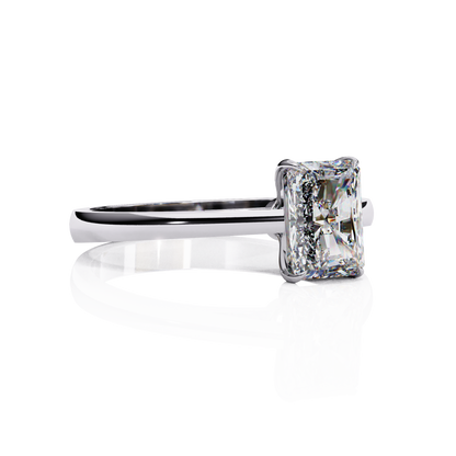 1.21 Carat Radiant Cut LAB Diamond Solitaire Engagement Ring  GOLD