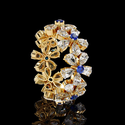 Wreath Engagement Ring Gold