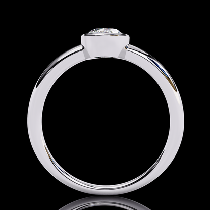 0.66 Carat Oval Cut LAB Diamond Solitaire Engagement Ring White Gold