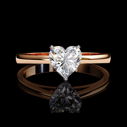 Solitaire Valentine Engagement CVD Diamond Ring for Women Luxury