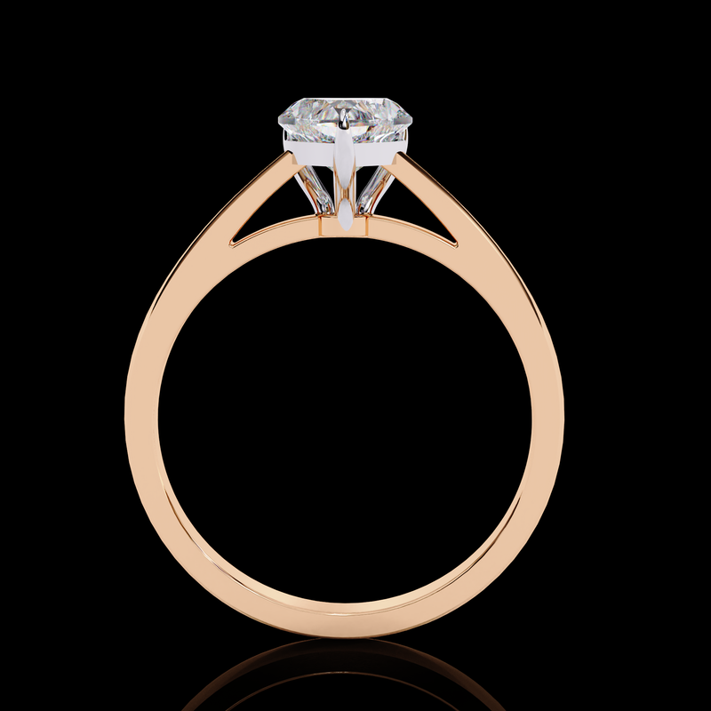 Solitaire Valentine Engagement Ring Gold
