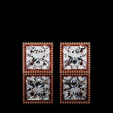Black Front Solitarie Princess Lab Diamond Earring Studs for Women Luxury with Ethical Jewelry
