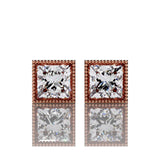 Front of Solitarie Princess Lab Diamond Earring Studs for Women Luxury with Ethical Jewelry
