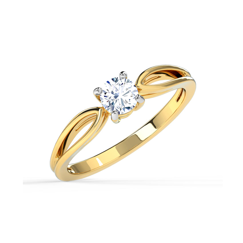 1.00ct Cleva Vivid Round Brilliant Lab Grown Diamond Solitaire Ring - Gold