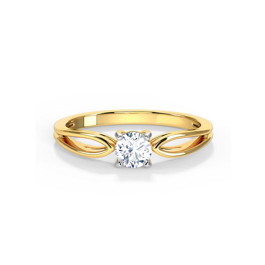 1.00ct Cleva Vivid Round Brilliant Lab Grown Diamond Solitaire Ring - Gold
