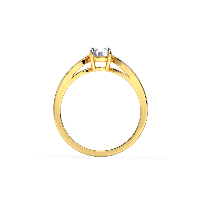 1.00ct Cleva Vivid Round Brilliant Lab Grown Diamond Solitaire Ring - Gold