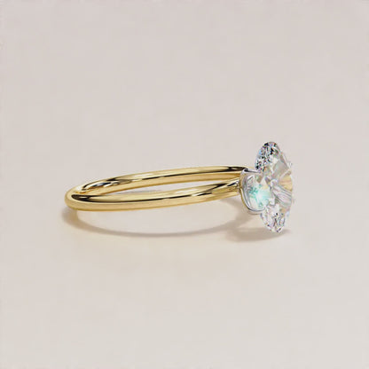 1.20 Carat Oval Cut LAB Diamond Solitaire Engagement Ring  GOLD