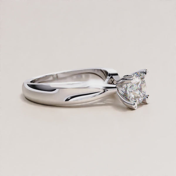 Eternal Ember Round Cut LAB Diamond Solitaire Engagement Ring White Gold
