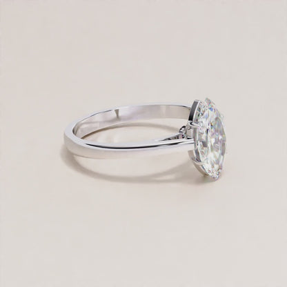 0.86CT Marquise Cut Solitaire Engagement Ring GOLD