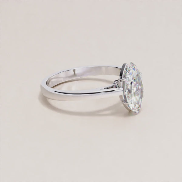 0.86CT Marquise Cut Solitaire Engagement Ring GOLD