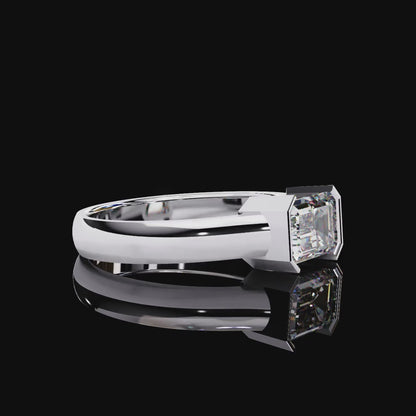 1.41 Carat Emerald Cut Solitaire Engagement Ring White Gold