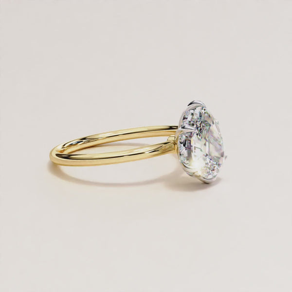 1.81 Carat Pear Cut LAB Diamond Solitaire Engagement Ring  GOLD