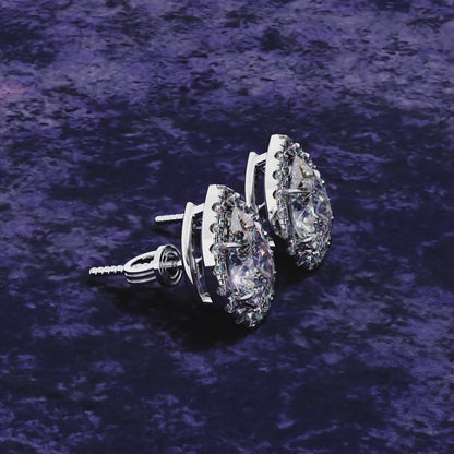 Elegant 2 Carat Pear Lab Diamond Earrings Studs for Women
