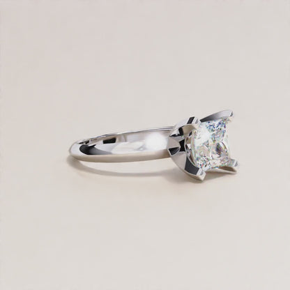 1.72 Carat Princess Cut LAB Diamond Solitaire Engagement Ring ROSE GOLD