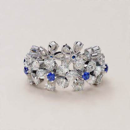 Wreath Engagement Ring White Ring