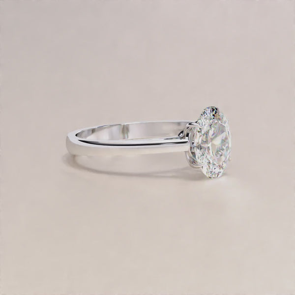 2.40 Oval Carat Cut LAB Diamond Solitaire Engagement Ring ROSE GOLD
